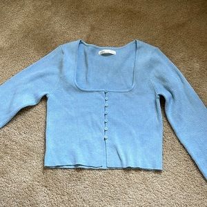 OAK & FORT CROPPED CARDIGAN/SWEATER